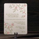 Convite de Casamento - Flores em Letterpress