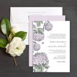 Convite de Casamento com Arte gráfica - Flores