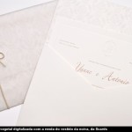 Convite de Casamento com Renda digitalizada - Scards