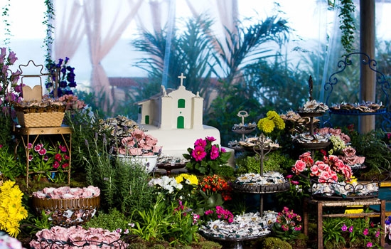 mesa de Flores Jardim